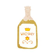 Cartoon Whiskey Bottle N22