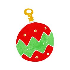 Cartoon Christmas Bauble N153