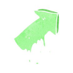 cartoon slimy pointing arrow symbol N12
