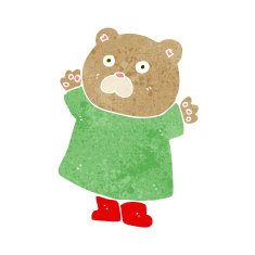funny cartoon bear N76