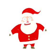 cartoon shocked santa claus N9