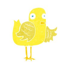cartoon bird waving wing N12