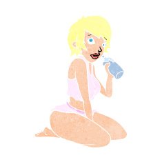 cartoon sexy gym girl N12