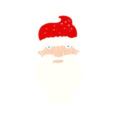 cartoon grim santa face N12