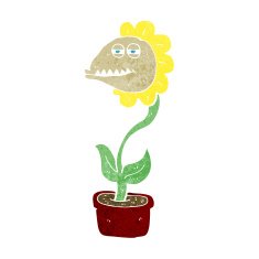 cartoon monster flower N14