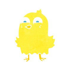 funny cartoon bird N223