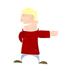 cartoon man gesturing direction N12