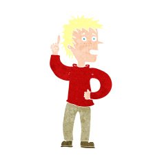 cartoon boy with idea N99