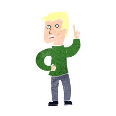 cartoon boy with idea N100