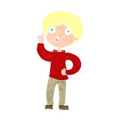 cartoon boy with idea N101