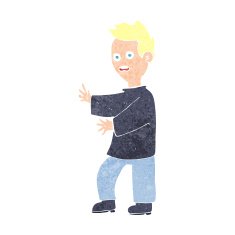 cartoon shocked man N148