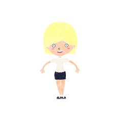 cartoon happy woman N309