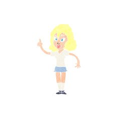 cartoon pretty woman with idea N80