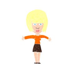 cartoon annoyed woman N227