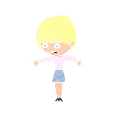 cartoon woman panicking N11