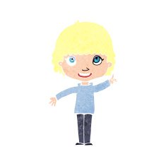 cartoon woman with idea N300