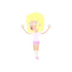 cartoon pretty girl N126