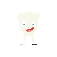 cartoon happy tooth N51