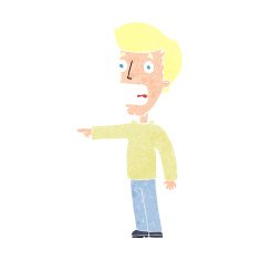 cartoon terrified man N338