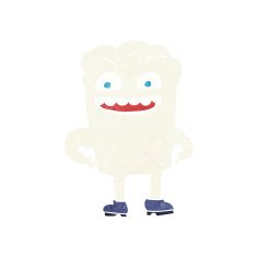 cartoon happy tooth N52