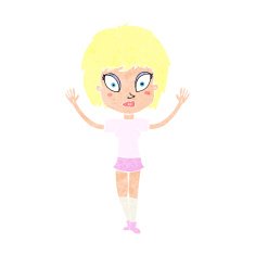 cartoon pretty girl N127