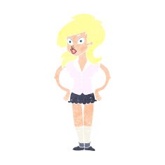 cartoon pretty woman N330