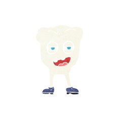 cartoon funny tooth character N3