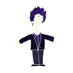 cartoon happy vampire N45