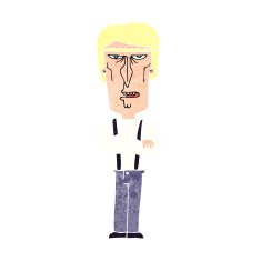 cartoon angry man N126