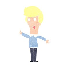 cartoon funny man with idea N11