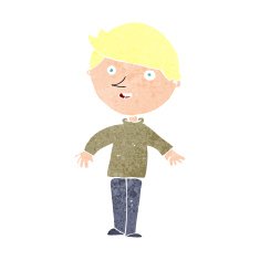 cartoon happy man N558