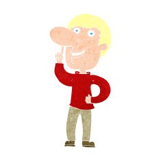 cartoon man with idea N199
