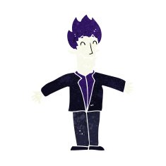 cartoon happy vampire N47