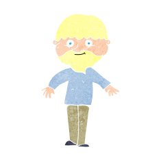 cartoon happy man N560