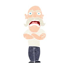 cartoon angry man N128