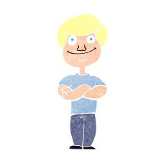 cartoon happy man N562
