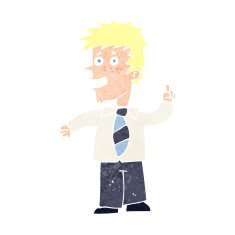 cartoon man with idea N200