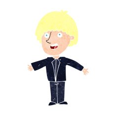 cartoon happy man N564