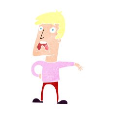 cartoon complaining man N12