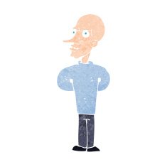 cartoon evil bald man N12