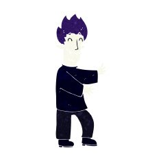 cartoon excited vampire N12