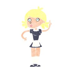cartoon surprised maid N12