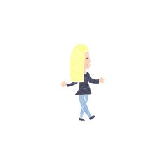 cartoon woman shrugging shoulders N563