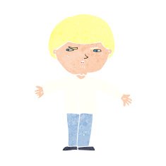 cartoon annoyed man N96