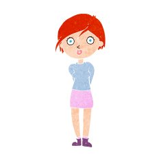cartoon surprised girl N24