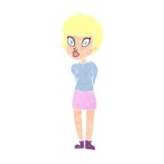 cartoon pretty woman N331