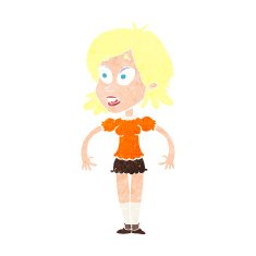 cartoon surprised woman N277