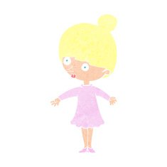 cartoon surprised woman N278