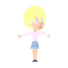cartoon annoyed girl N30