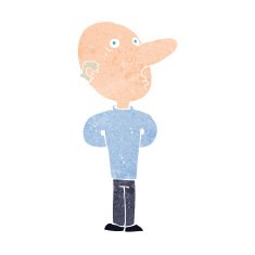cartoon balding man N23